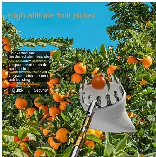 Heavy-Duty Fruit Picker Basket Tool 🍎🌳 – Easily Reach Or Pick Fruits