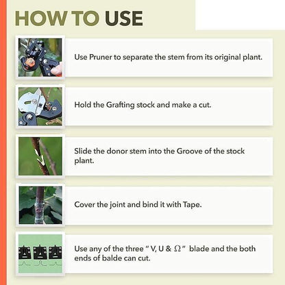 🌱 3-in-1 Grafting Tool Set – Easy & Precise Plant Grafting
