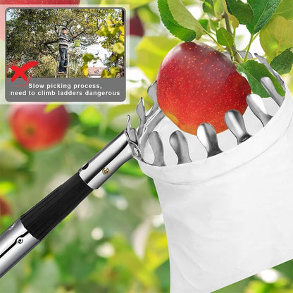 Heavy-Duty Fruit Picker Basket Tool 🍎🌳 – Easily Reach Or Pick Fruits