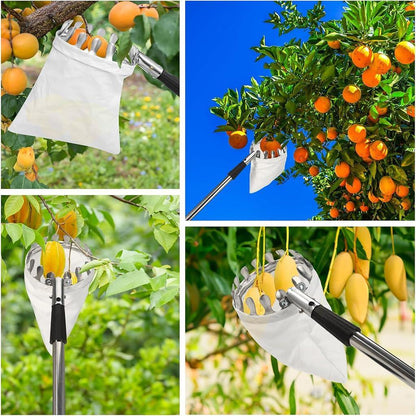 Heavy-Duty Fruit Picker Basket Tool 🍎🌳 – Easily Reach Or Pick Fruits