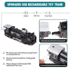 Rechargeable Train Track Set with Smoke, Sound & LED Lights