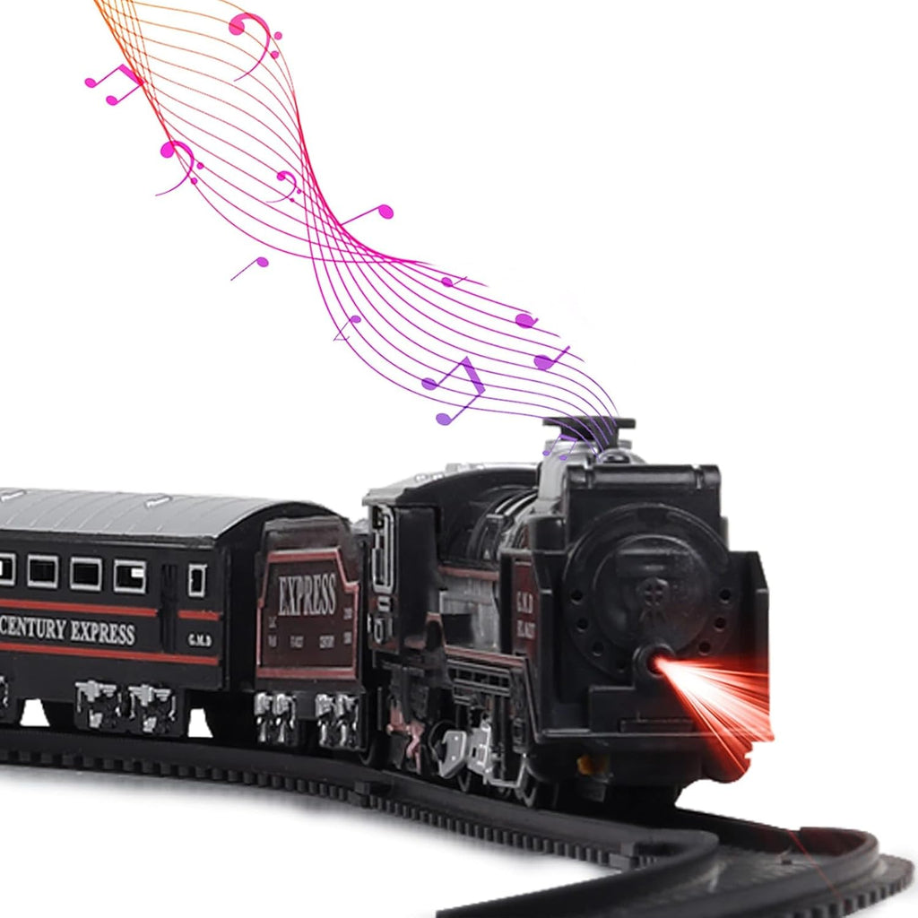 Rechargeable Train Track Set with Smoke, Sound & LED Lights
