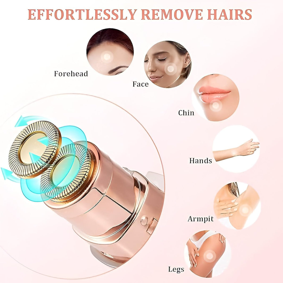 2-in-1 Rechargeable Hair Remover for Face & Body